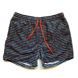 MLN Swim Trunks Board Shorts Mens XL‎ Striped Built-In-Brief Surfing Beach NEW
